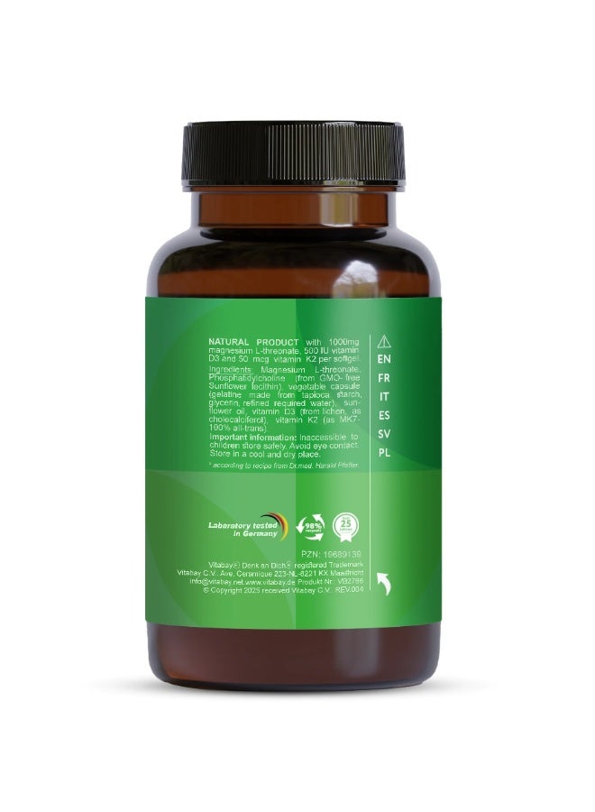 Vitabay Liposomal Magnesium L-Threonate 2000 mg - 120 vegan softgels - Image 3